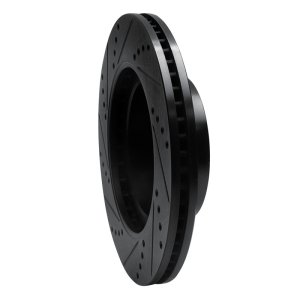 Ford Explorer Sport Brake Rotor (1) - Front Right - R1 Concepts - Drilled & Slotted - Black - `01-`11